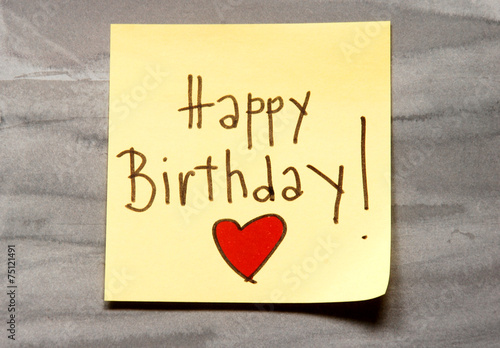 Canvas Print happy birthday message