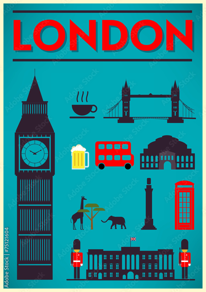 Fototapeta Projekt plakatu London City