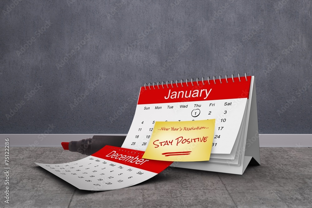 Obraz premium Composite image of new years resolutions