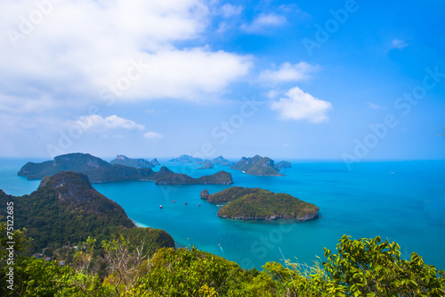 View from mountain on Angthong Marine National Park