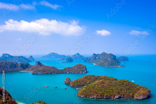 View from mountain on Angthong Marine National Park © emaria