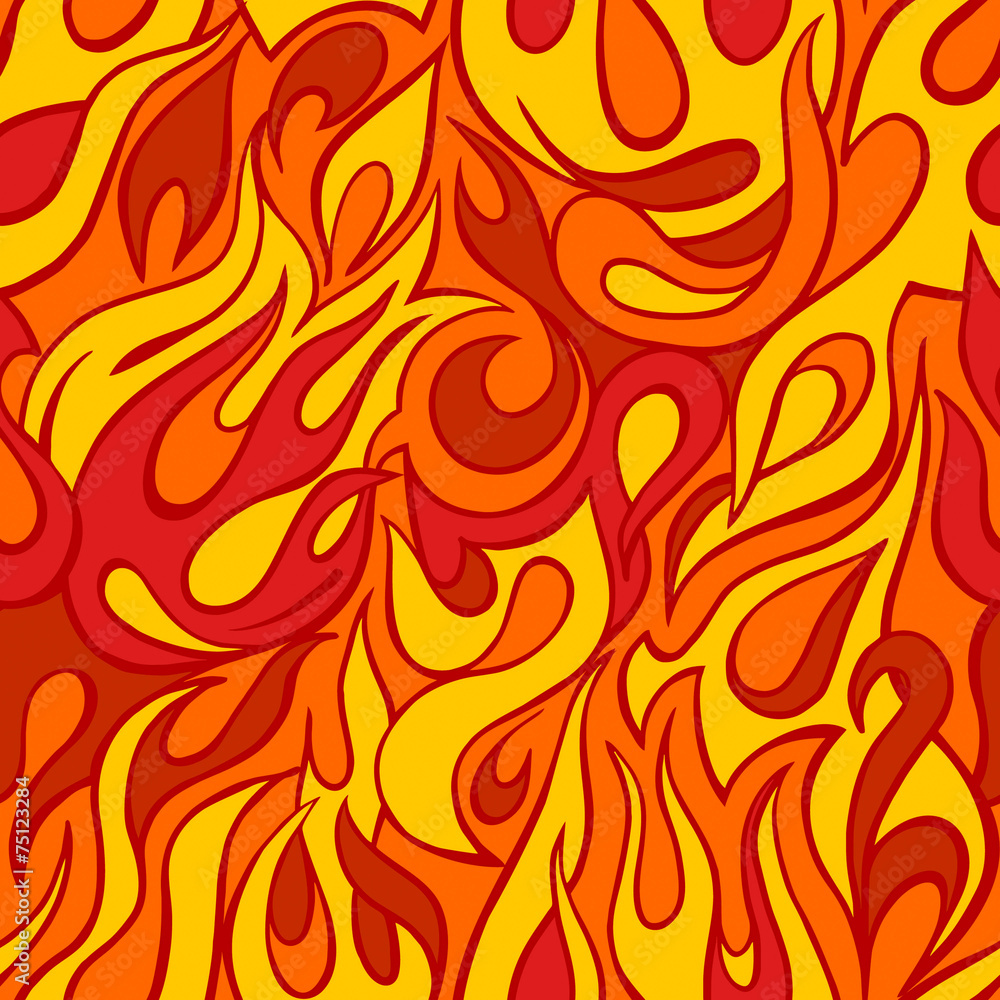 Fire flame seamless pattern Fire flame seamless pattern