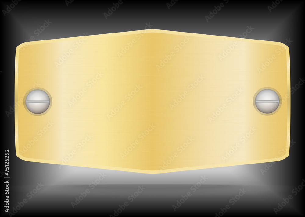 Vector Metallic gold name plate or Gold label metal Vector Metallic gold name plate or Gold label metal