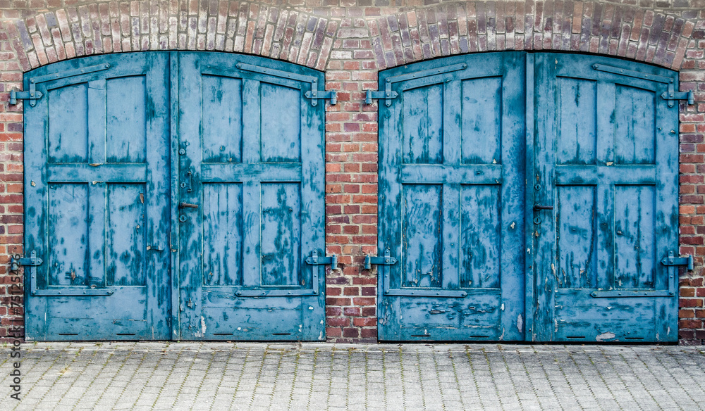 Obraz premium Rustic Heavy Wooden Doors