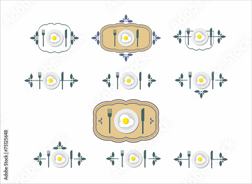 breakfast fried egg logo