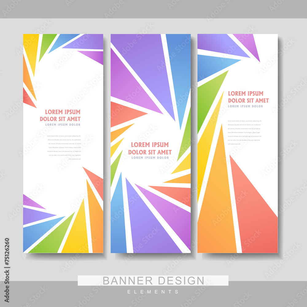 colorful banner brochure template design colorful banner brochure template design