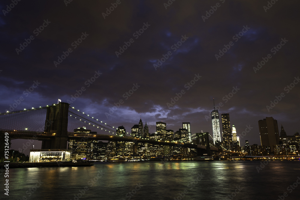 Brooklyn Bridge and Lower Manhattan, New York