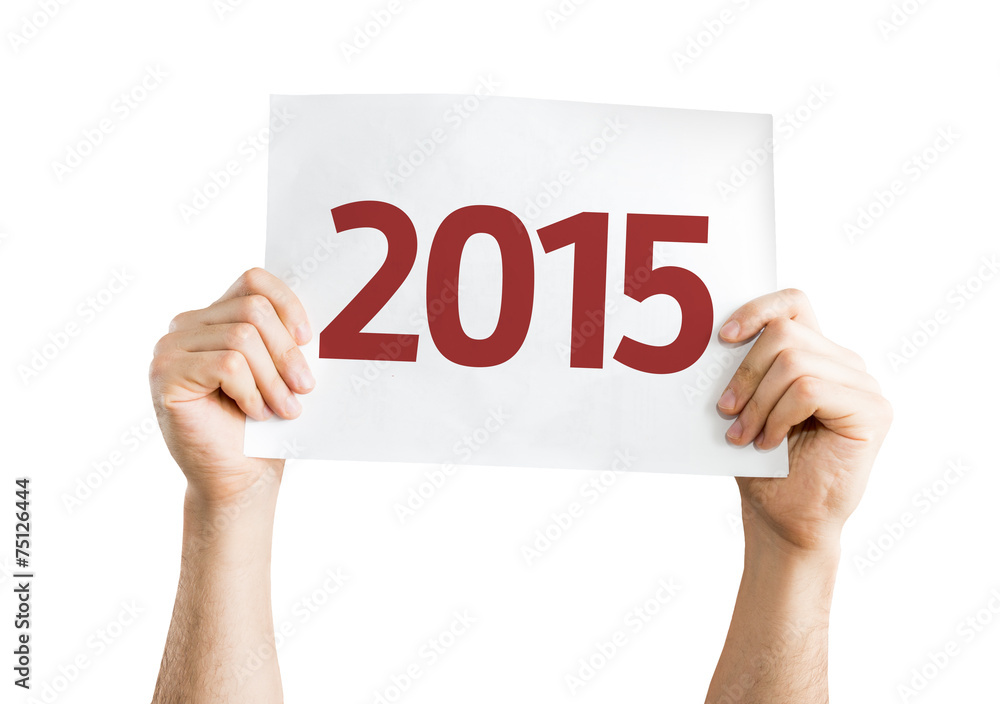 2015 card isolated on white background 2015 card isolated on white background