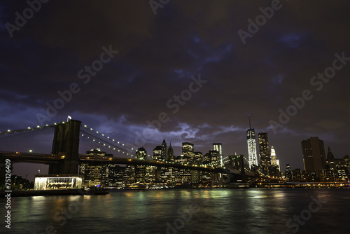 Brooklyn Bridge and Lower Manhattan  New York