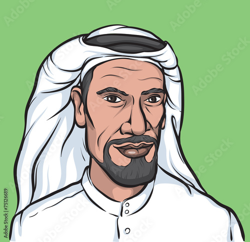 portrait of a smiling arab