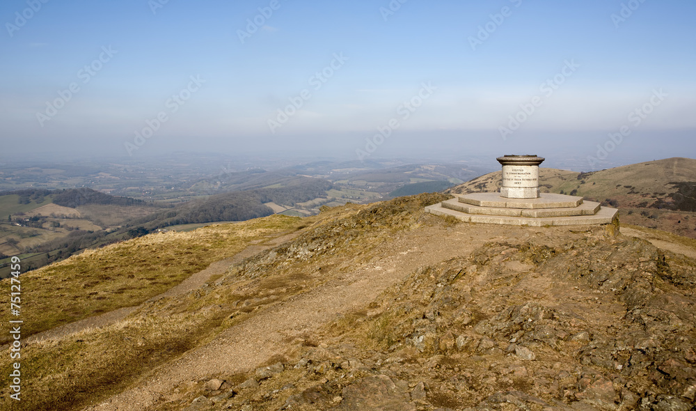 Malvern Hills toposcope marking Queen Victoria's Diamond Jubilee