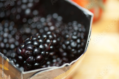 Fresh ripe blackberries