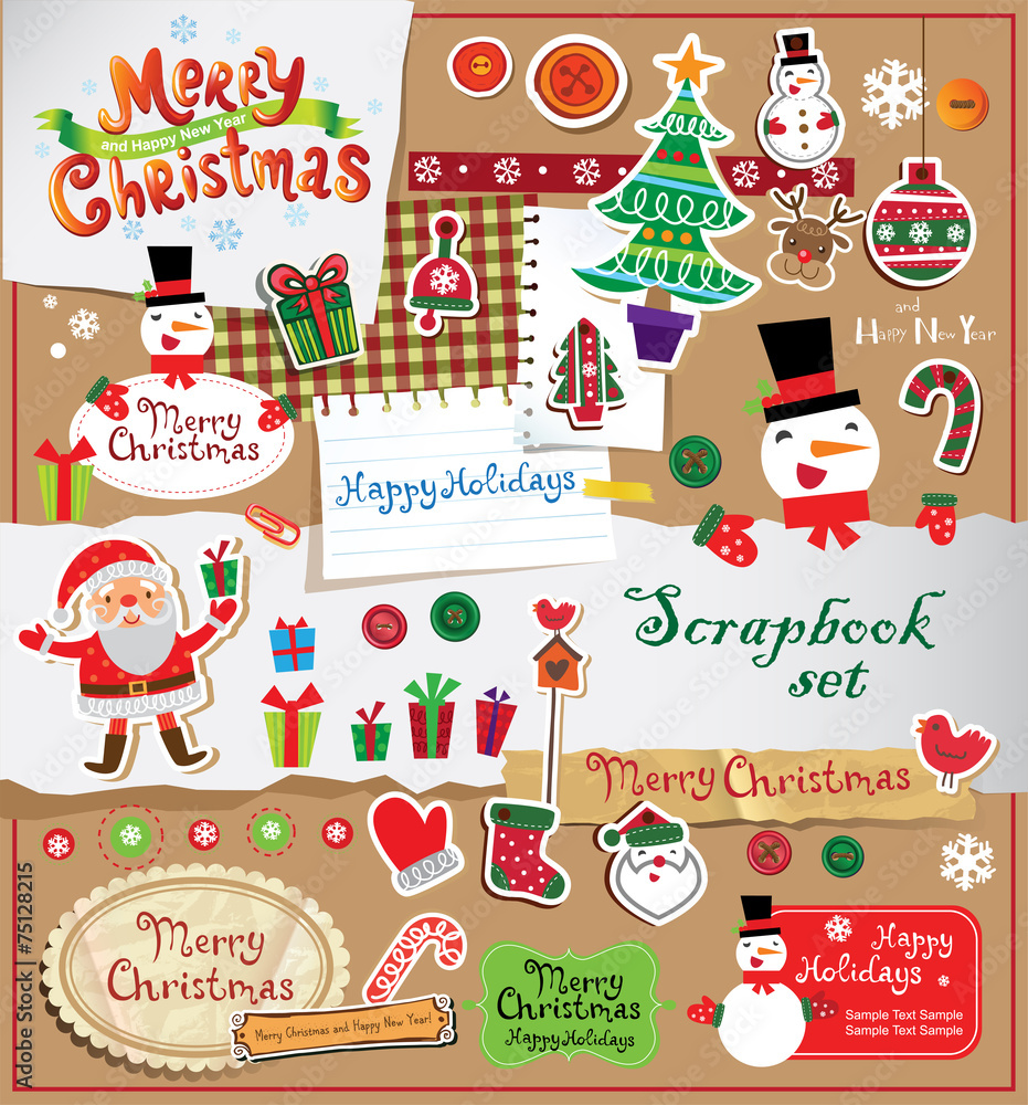 Christmas scrapbook set. Christmas scrapbook set.