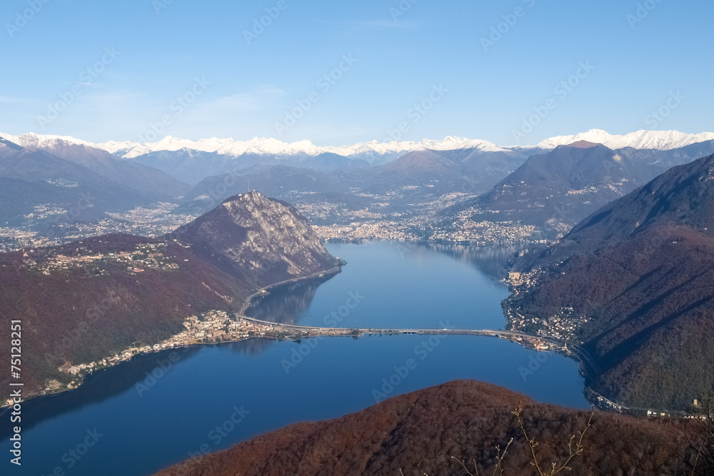 Images of the Gulf of Lugano city Images of the Gulf of Lugano city