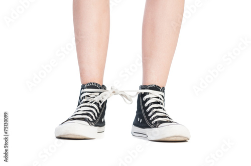 Shoelaces prank