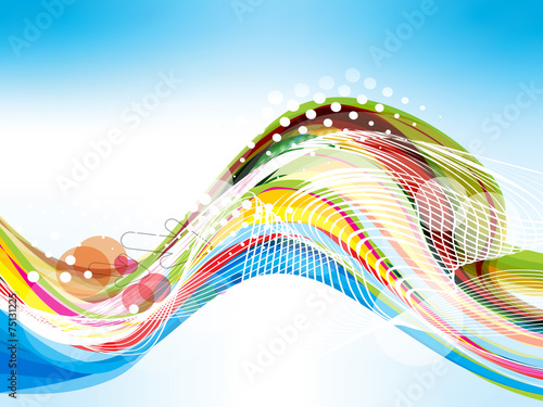 abstract colorful wave background with arrow