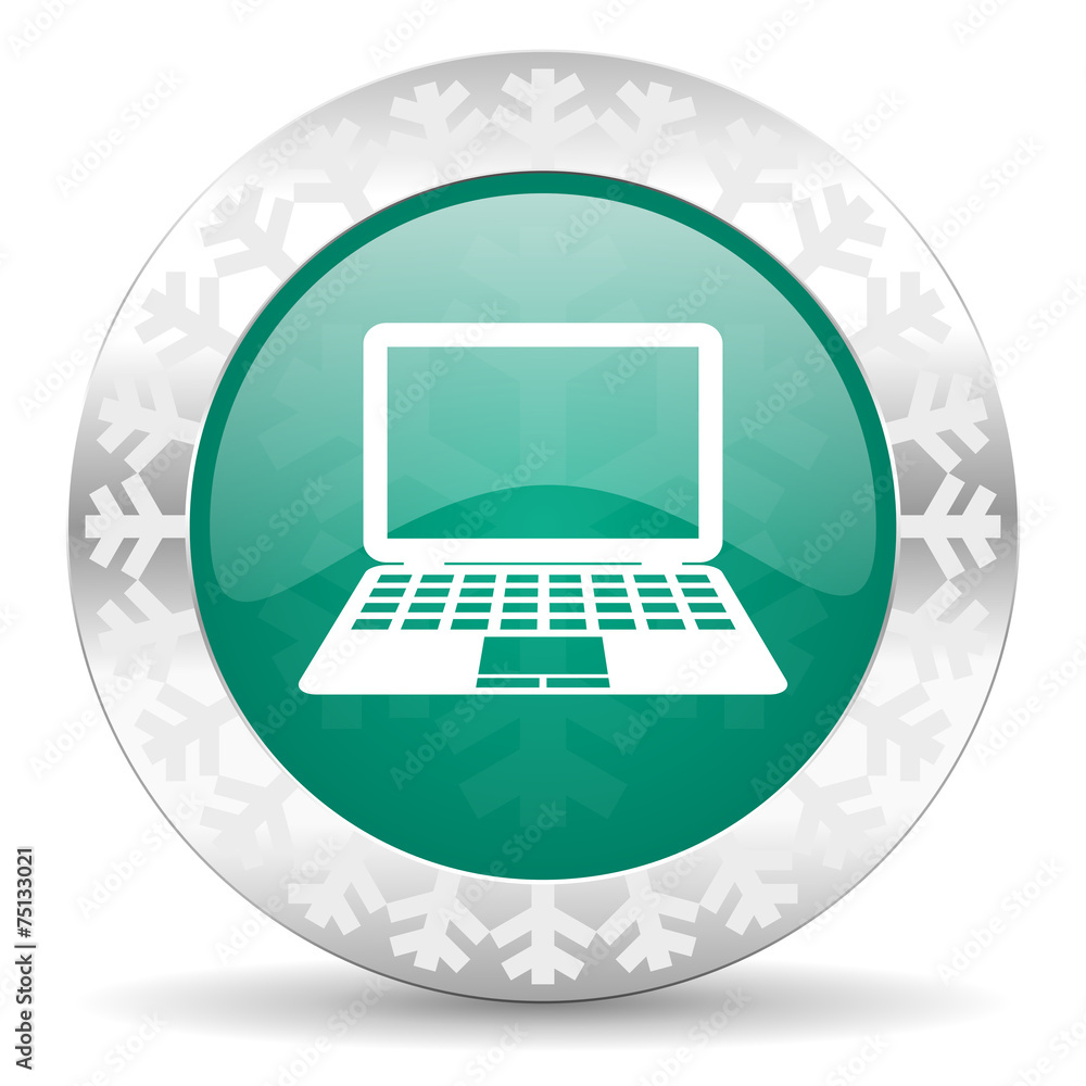 computer green icon, christmas button, pc sign computer green icon, christmas button, pc sign