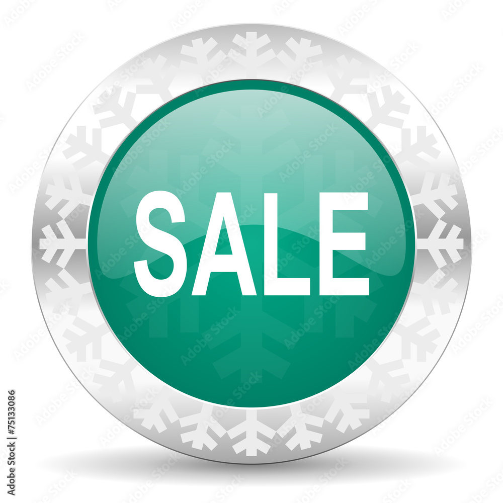 sale green icon, christmas button sale green icon, christmas button