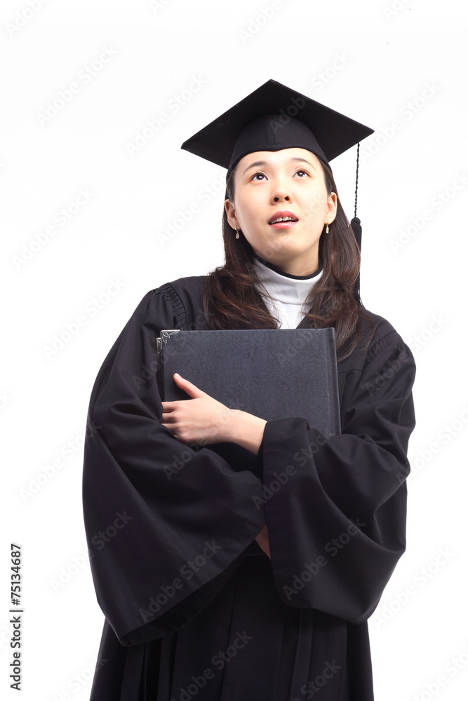 스튜디오 안의 남자 여자 졸업생 스튜디오 안의 남자 여자 졸업생