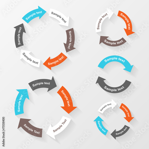 Business circle arrows infographic, diagram