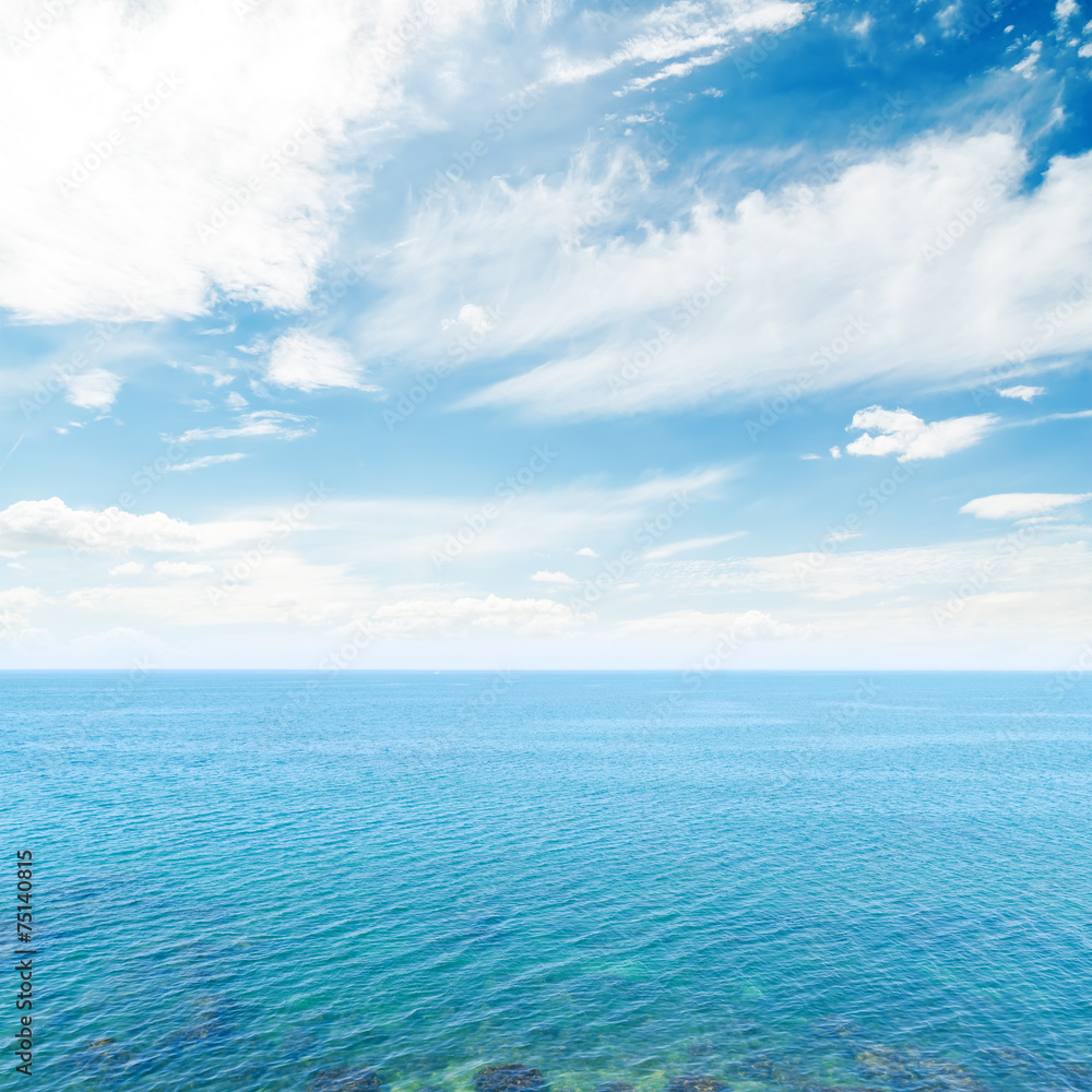 Fototapeta premium clouds in blue sky over sea