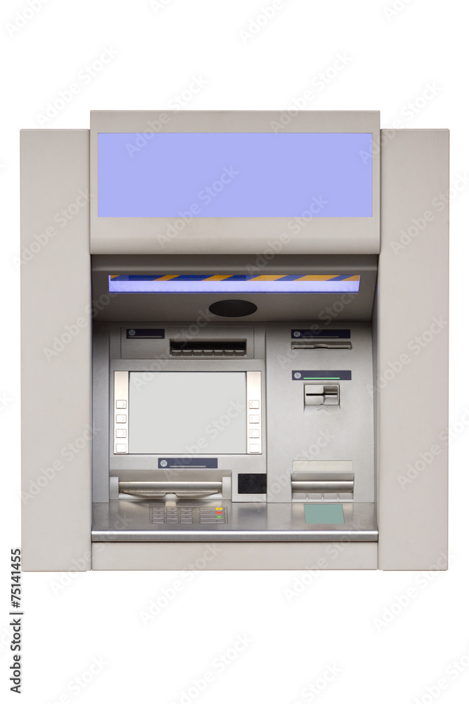 ATM machine isolated on white background ATM machine isolated on white background