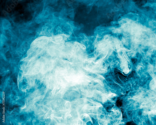 blue smoke on black background