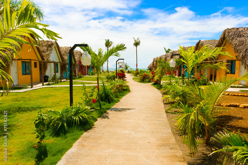 Fototapeta premium Resort at the Pacific Ocean in Panama