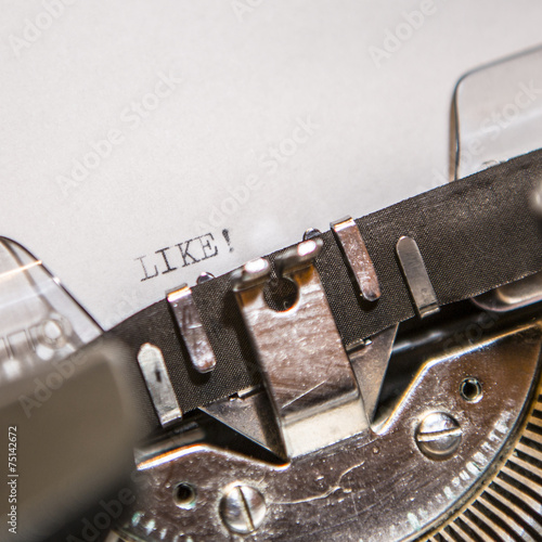 old typewriter with text like