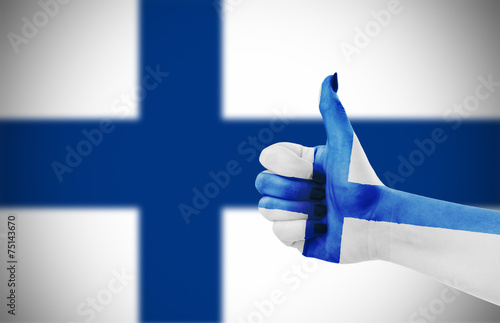 Flag of Finland Fototapet