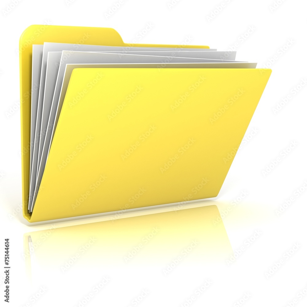 Computer folder icon, isolated on white background Computer folder icon, isolated on white background