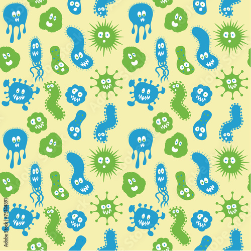 Bacteria / Germs repeat pattern