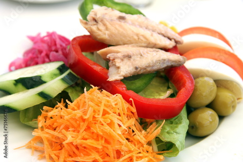 Salad on plate Spain