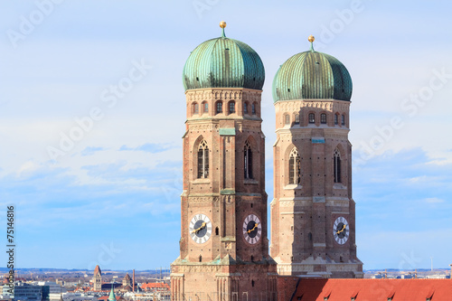 Two towers of Frauenkirche in Munich