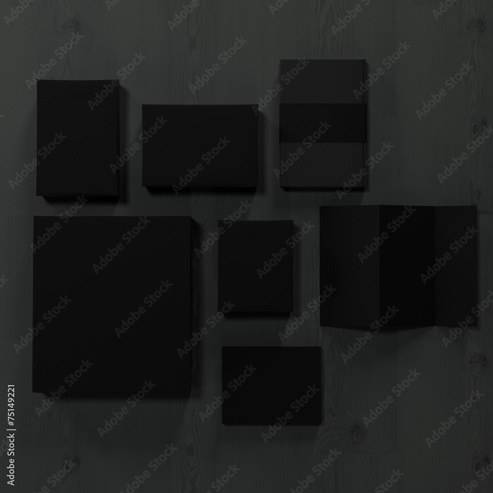 Mock up business template on black background. Mock up business template on black background.