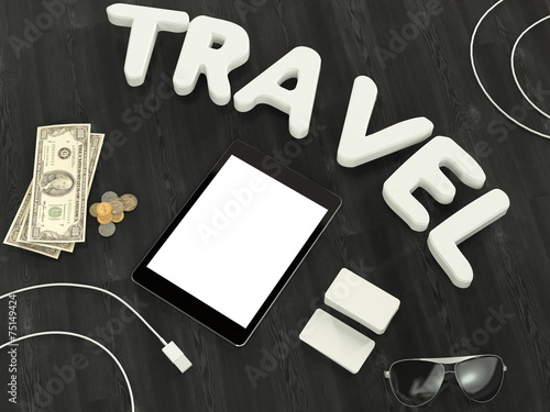 Travelling mockup business template.