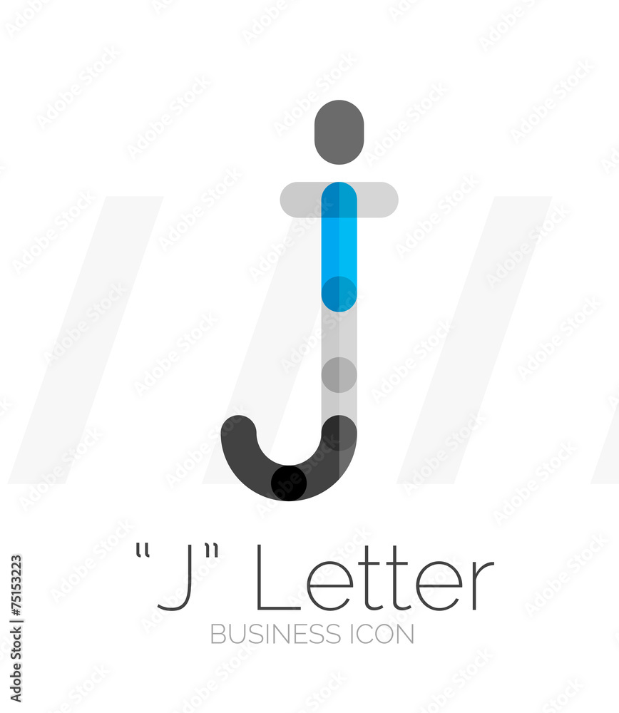 J letter logo, minimal line design J letter logo, minimal line design