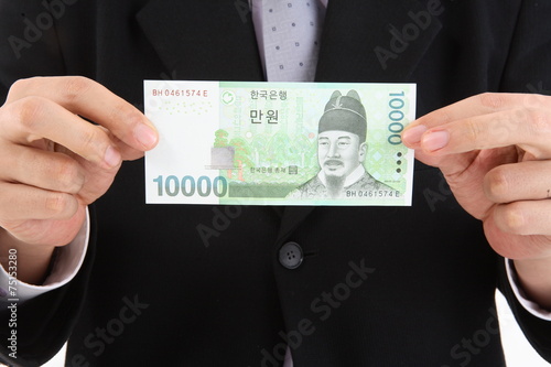 돈 컨셉 손 클로즈업