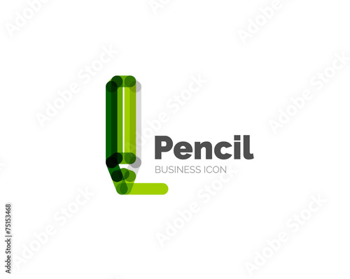Line minimal design logo pencil