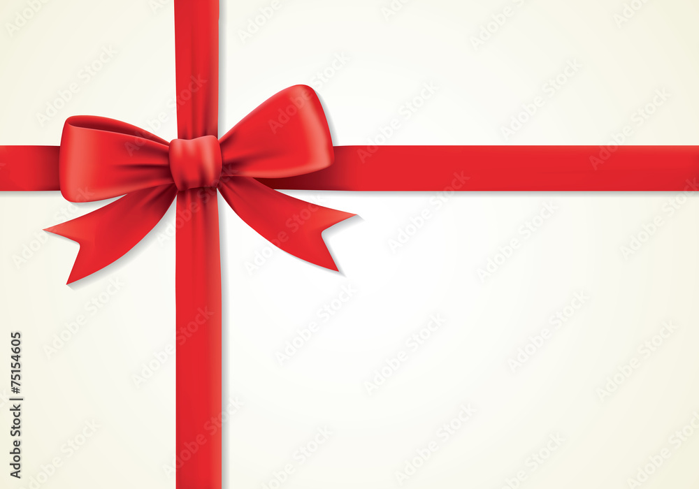 Red ribbons and greeting card, bows, celebration Red ribbons and greeting card, bows, celebration