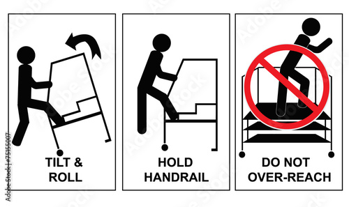 Danger, caution, ladder, sign