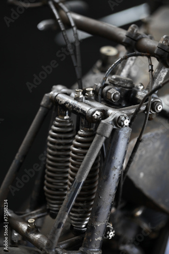 Vintage motorcycle front suspension