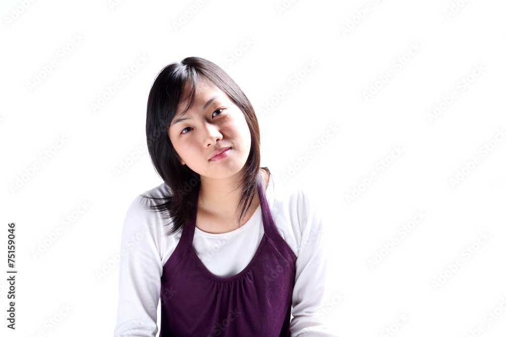 20대 여성 얼굴 클로즈 업