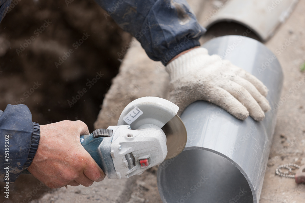 Fototapeta premium 新築住宅の水道工事