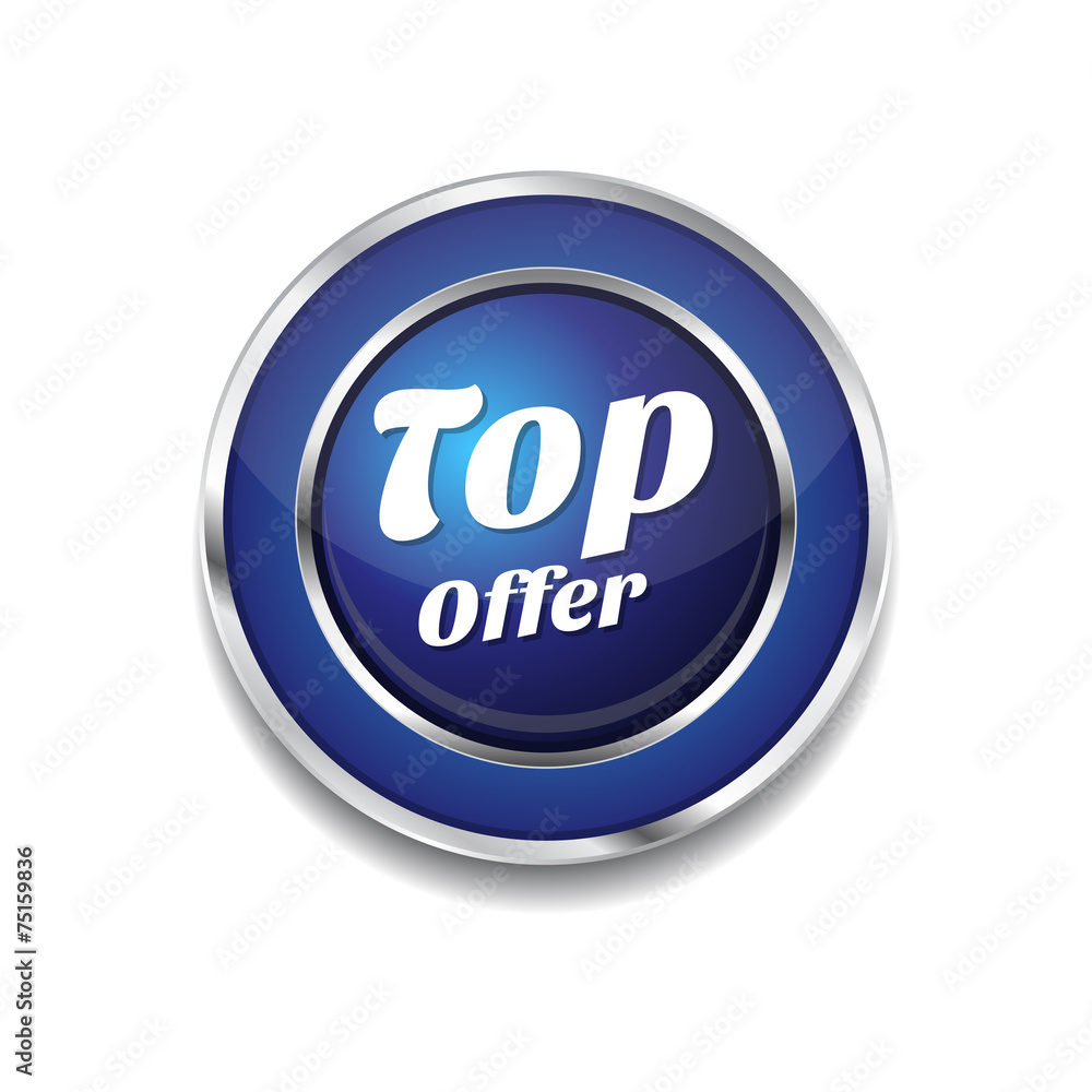 Top Offer Blue Vector Icon Button Top Offer Blue Vector Icon Button