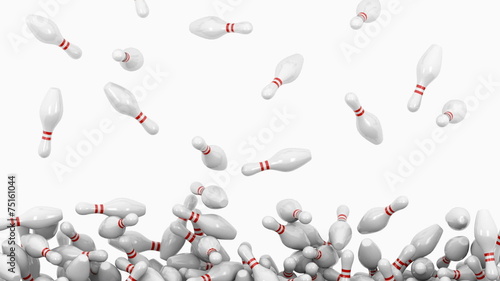 Bowling pins fall