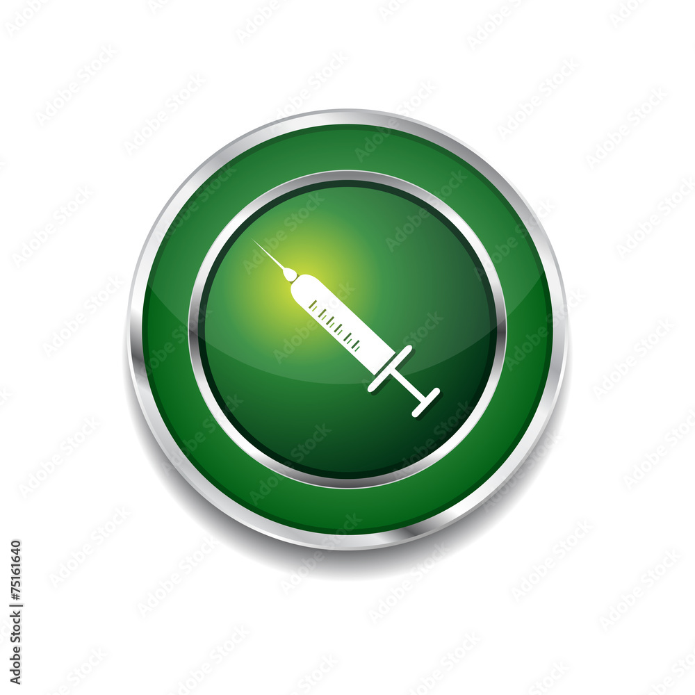 Injection Green Vector Icon Button Injection Green Vector Icon Button