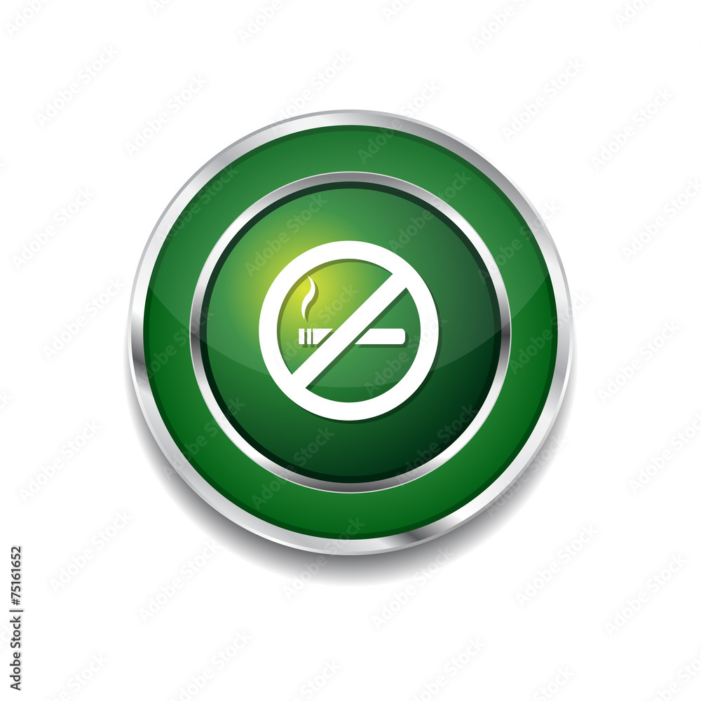 No Smoking Green Vector Icon Design No Smoking Green Vector Icon Design