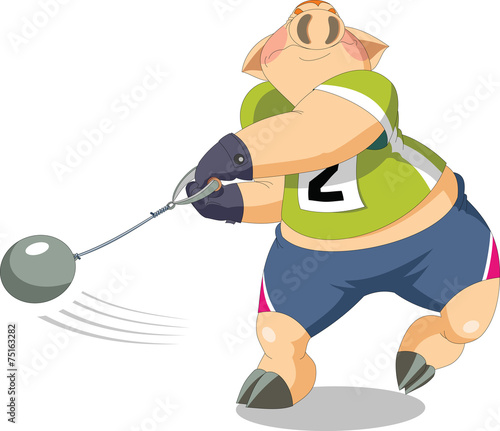 piglet is hammer thrower