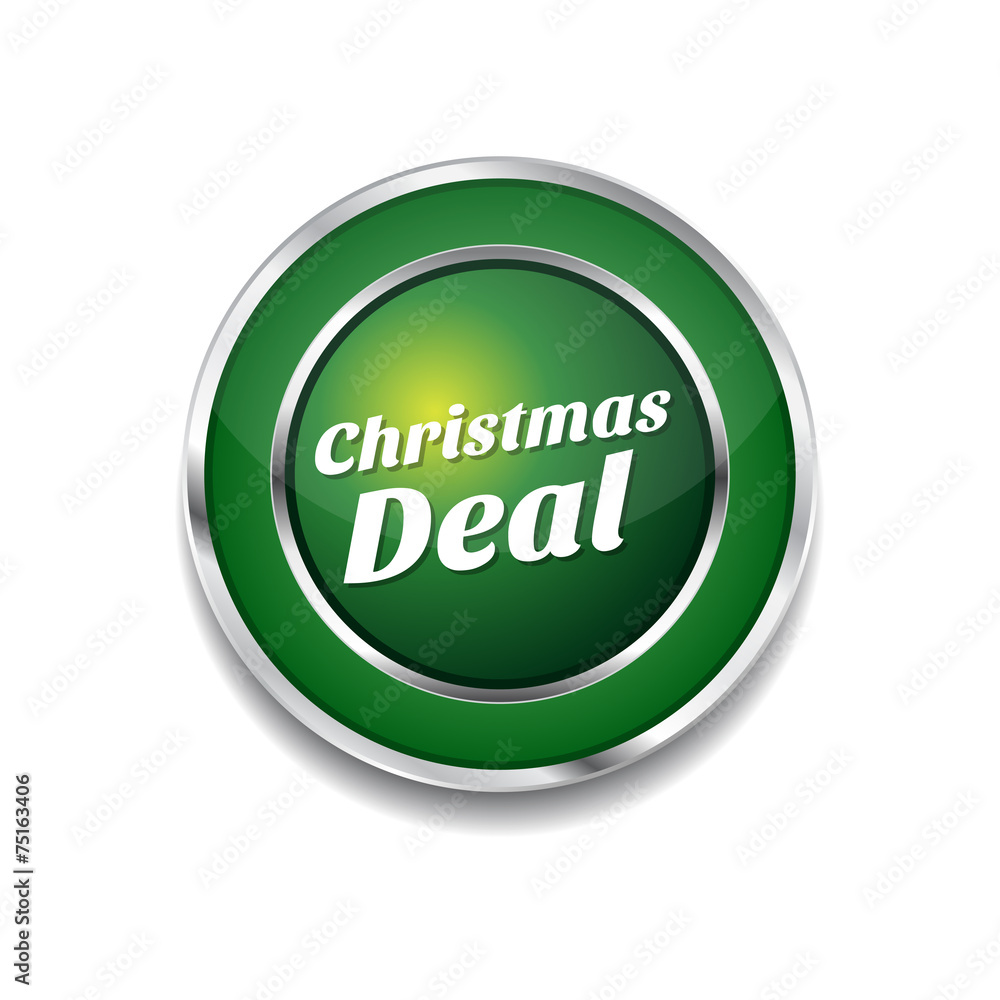 Christmas Deal Green Vector Icon Button Christmas Deal Green Vector Icon Button